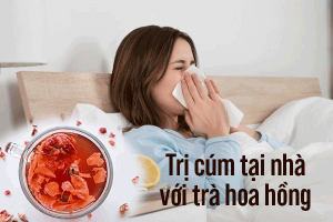 Pha trà hoa hồng trị cảm tại nhà cực đơn giản